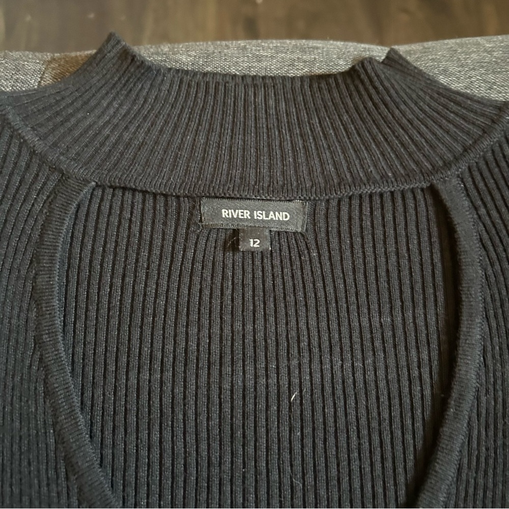 River Island Black Ribbed Sweater - Picture 2 of 3